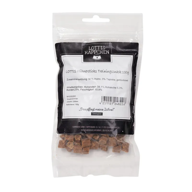 LOTTIS HÄPPCHEN HühnersnacksTrainingssnack 100 g Echt